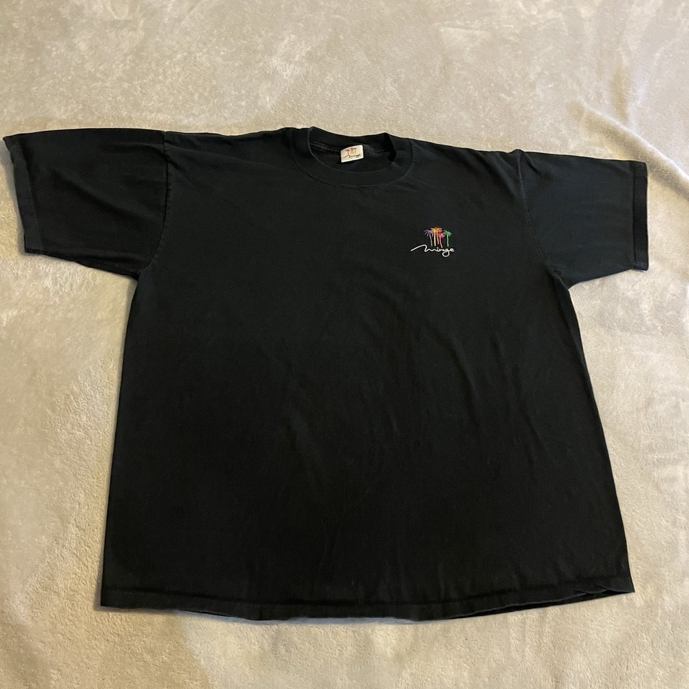 Vintage Mirage‎ Shirt Men XL Black 90s Streetwear Crew Neck Workout Casual Tee